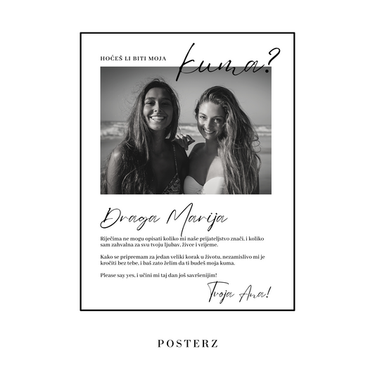 Hoćeš li biti moja vjenčana kuma?